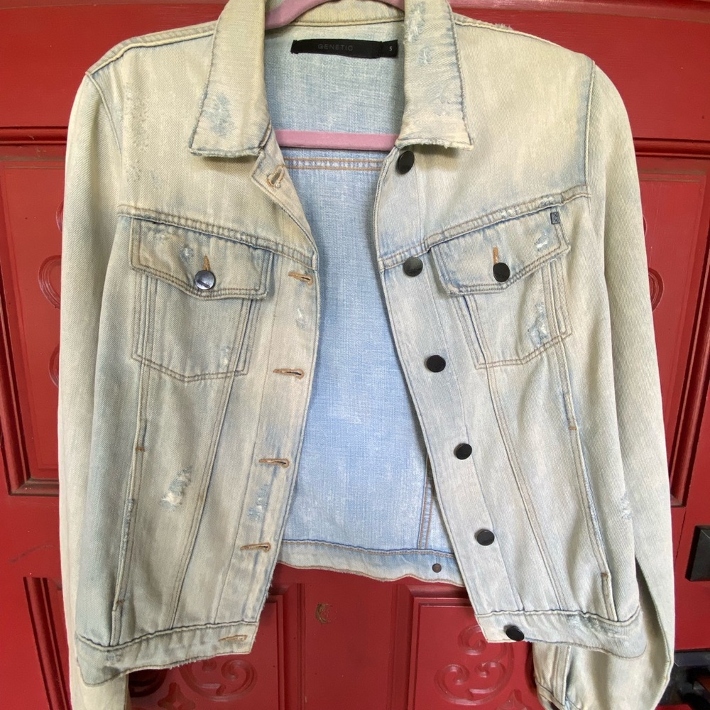 Light Washed & Slightly Distressed Denim Jacket